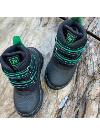 Черевики Minimen 12GREEN  Черный с зеленым