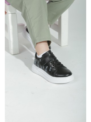 Ортопедические кроссовки для девочки Minimen 89black22 черные