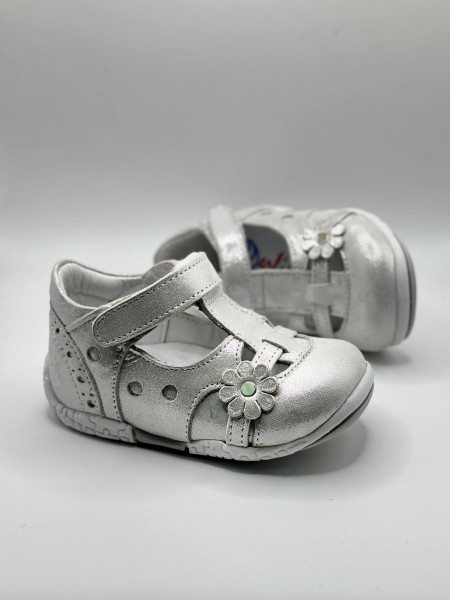 Ортопедичні туфлі для дівчинки Perlina 65beliy білі