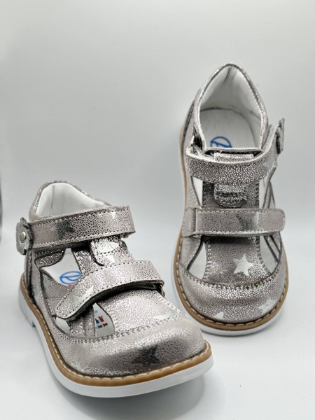 Ортопедичні туфлі для дівчинки Perlina 58SEREBROLIP срібні