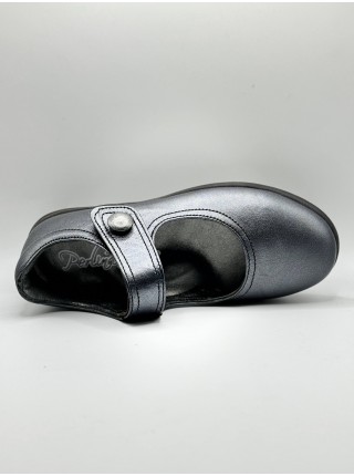 Ортопедичні туфлі для дівчинки Perlina 28SERIY сірий перламутр 