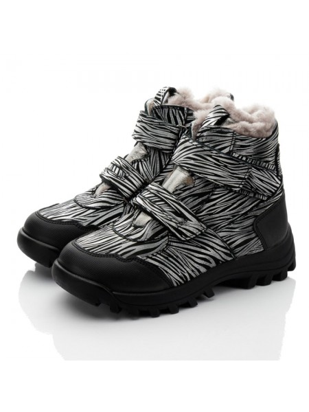 Зимние ортопедические ботинки  Woopy 10224 серебряные
